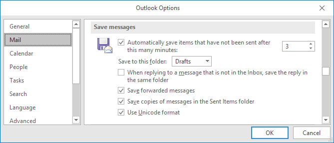 Outlook сохранить сообщения