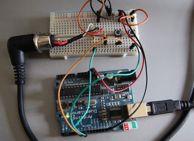 Arduino-Midi-контроллер-Макетная