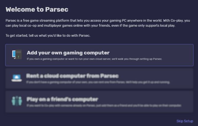 Добавьте свой компьютер в Parsec