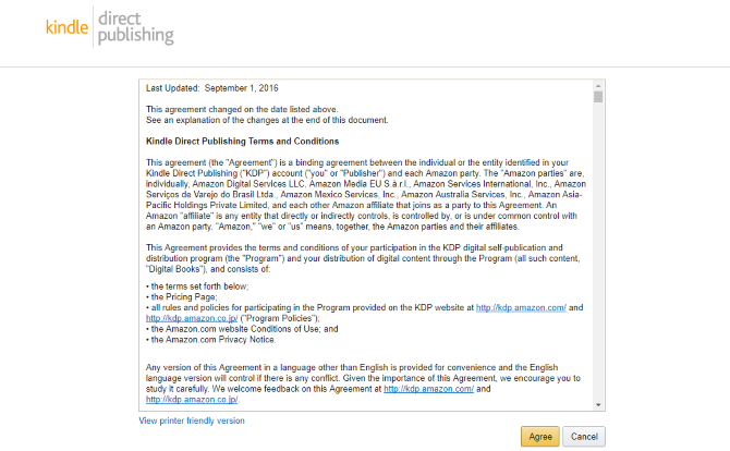 Условия использования Amazon Kindle Direct Publishing