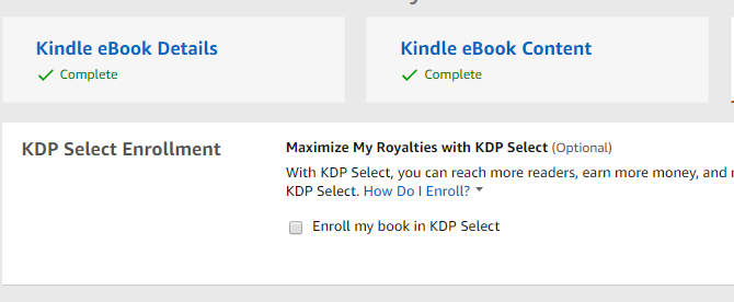 Выбор KDP или KDP выберите для электронной книги