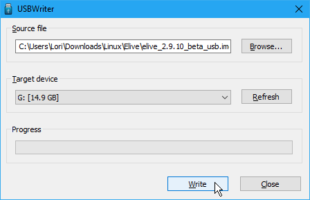usbwriter операционная система Linux