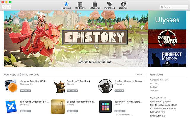 Скриншот Mac App Store