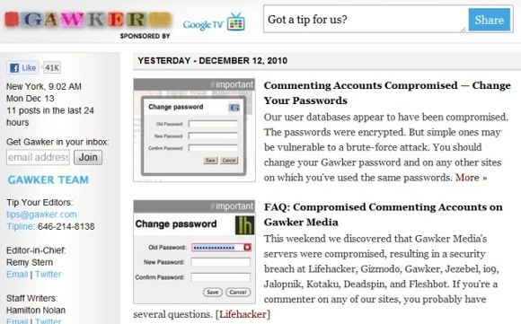 Как узнать, просочился ли ваш адрес электронной почты через Gawker?' /></p>
<p>По словам хакеров, 2650 использовали «пароль» или «qwerty» в качестве пароля, включая один адрес .gov, три адреса .mil и 52 из адресов .edu.</p>
<p>Это яркий пример того, как использование различных паролей может реально сохранить ваш бекон. Если кто-то получит доступ к вашей учетной записи электронной почты, личная информация, такая как данные онлайн-банкинга или веб-хостинга, будет зависеть от злоумышленника.</p>
<div style=