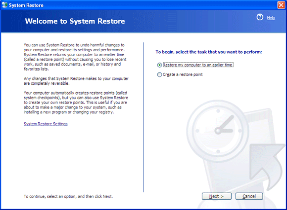 восстановление системы windows