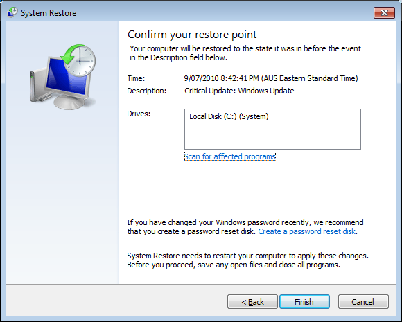 восстановить windows xp