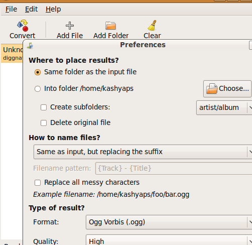 10 отличных приложений для конвертации аудио и видео файлов в Linux soundconverter