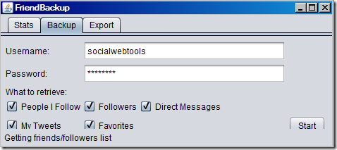 Сделайте резервную копию своих друзей в Twitter с помощью FriendBackup.