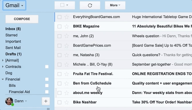 задачи Gmail