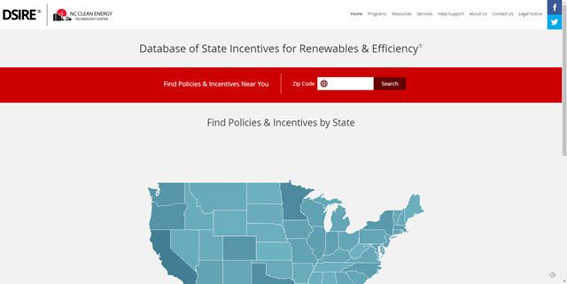 База данных государственных стимулов для возобновляемых источников энергии и эффективности