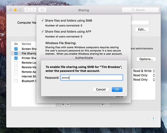 Используйте ваш старый Mac в качестве сервера или NAS-накопителя - здесь' /></p>
<p>Некоторые другие службы, которые вы можете включить, находясь здесь:</p>
<h3><strong>Совместное использование экрана </strong></h3>
<p>Это позволяет просматривать и контролировать сервер с помощью другого Mac. Вы можете ограничить доступ для определенных пользователей и требовать пароль для контроля, если хотите. После включения и настройки пользователи OS X могут управлять сервером с помощью параметра на боковой панели Finder (и пользователи Mac и Windows могут подключаться к указанному интеллектуальному компьютеру с помощью средства просмотра VNC).</p>
<p>Совместное использование экрана особенно удобно для выполнения задач на сервере без физического доступа к нему.</p>
<h3>Общий доступ к принтерам</h3>
<p>Если у вас есть старый принтер, который не готов к работе в сети, вы можете поделиться им с другими пользователями Mac, используя эту опцию. Сначала необходимо установить принтер, затем вернуться в это меню и установить флажок рядом с ним.</p>
<h2>3. Последние штрихи</h2>
<p>В зависимости от вашего оборудования, вы захотите сделать несколько последних вещей, чтобы ваш Mac всегда был доступен, когда вы этого хотите. Во-первых, не дать ему автоматически заснуть.</p>
<p>Вы можете изменить поведение своего Mac в Системных настройках> Экономия энергии. Если у вас настольный Mac, просто перетащите ползунки в &laquo;<strong>Никогда</strong>&raquo;И отключения спящего жесткого диска обычно достаточно, чтобы ваш Mac всегда был включен.</p>
<p><noscript><img decoding=