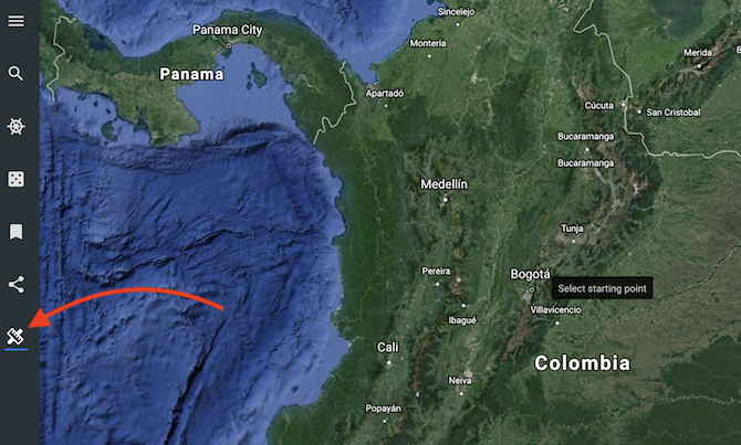 Как использовать Google Earth' /></li>
<li>Нажмите на местоположение на карте, которое вы хотите использовать в качестве начальной точки.</li>
<li>Чтобы измерить расстояние от одной точки до другой, просто перетащите указатель от вашего исходного местоположения. Вы можете перемещаться, нажимая и перетаскивая, увеличивать и уменьшать масштаб, как обычно в Google Планета Земля, и линия не будет прерываться. Если вы нажмете и мгновенно отпустите, вы создадите новую точку на карте. <noscript><img decoding=