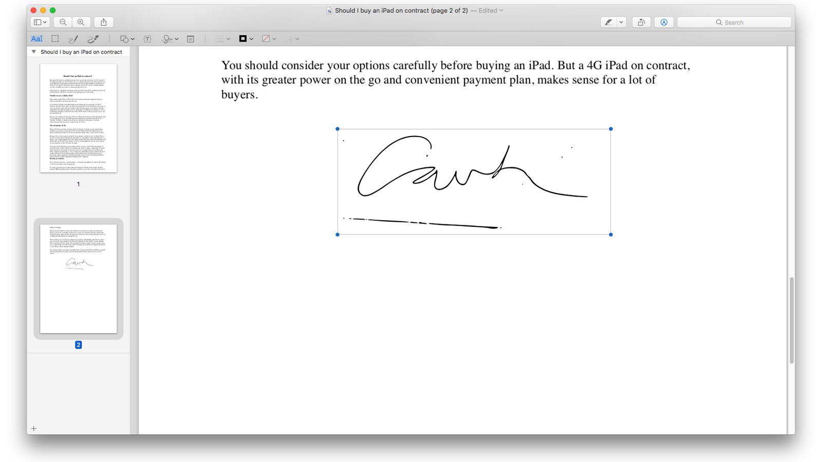 Как сделать цифровую подпись на Mac