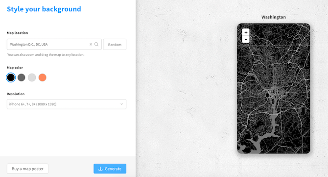 Как установить любое местоположение на карте в качестве телефона' /></p>
<p>Вот как это работает:</p>
<ol>
<li>Перейдите к генератору телефонных карт Алвара Карто.</li>
<li>Введите местоположение для карты, которую вы хотите создать. Введите название города, страны или континента, который вы хотите использовать для своих обоев. Вы также можете быть более конкретным — например, выбрать название реки.</li>
<li>Выберите цветовую тему вашей карты: черный и белый, темно-серый и белый, светло-серый и темно-серый, а также черный и оранжевый.</li>
<li>Выберите разрешение в зависимости от вашего телефона: вы можете выбрать из ряда iPhone от SE 5 до X, Google Pixel 2 XL, а также разрешение для телефонов Samsung, HTC, Huawei, LG, OnePlus и Xiaomi.</li>
<li>После того, как вы сделали все свои выборы, вы можете увеличивать и перемещать изображение, чтобы оно выглядело именно так, как вы хотите.</li>
<li>Нажмите на <strong>генерировать</strong> кнопка, чтобы сохранить карту в виде файла PNG.</li>
</ol>
<p>Если идея карты вам не подходит, есть много мест, где можно найти варианты, будь то обои для вашего iPhone</p>
<p>или даже обои, которые вы можете создать сами</p>
<p>, Вы даже можете использовать его в продуктивных целях, разместив свой список дел на экране блокировки iPhone.</p>
<p>,</p>
</p><script data-noptimize=