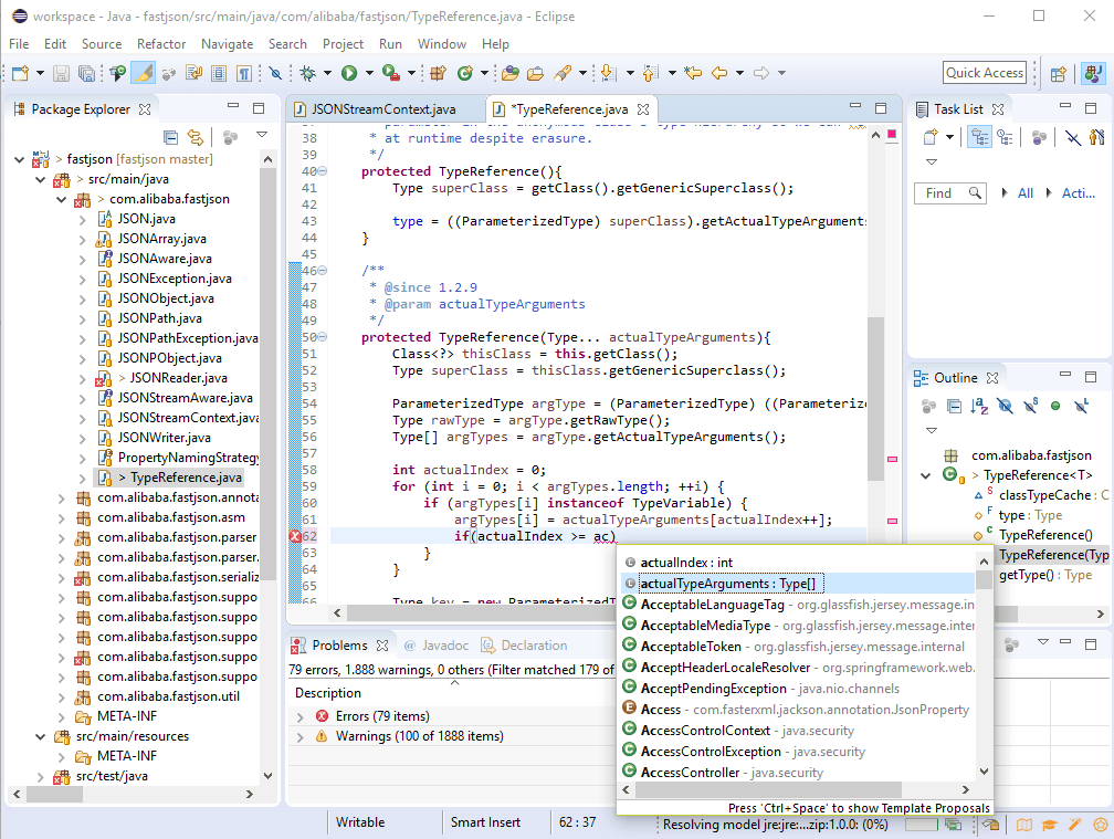 Eclipse Java IDE демо