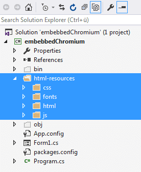 Visual Studio Resources explorer