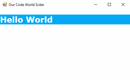 Sciter Hello World C # WinForms