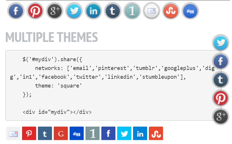 JQuery Поделиться