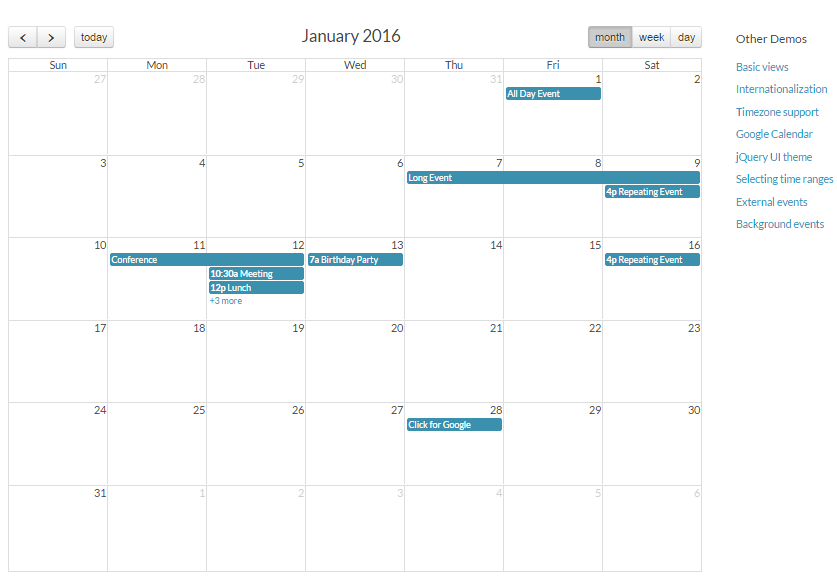 Fullcalendar