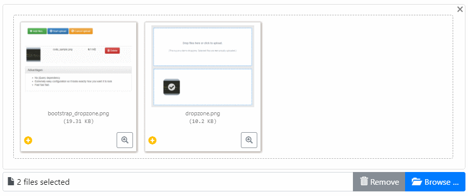 Ввод файла Krajee