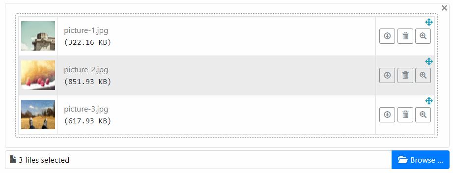 Krajee Fileinput File Uploader