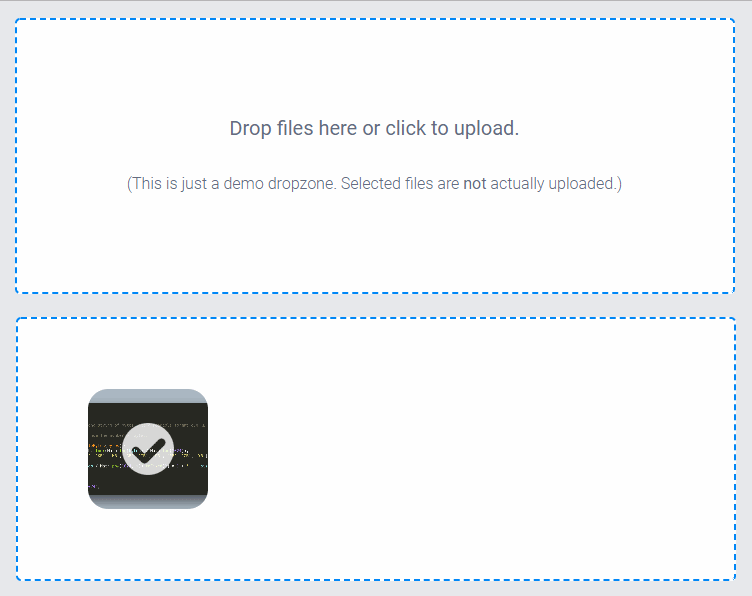 Dropzone File Uploader