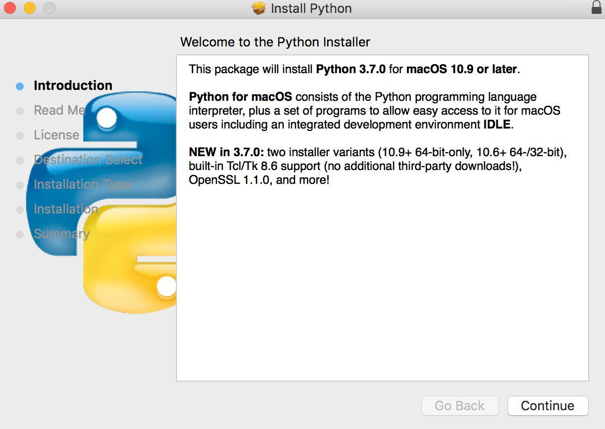 Как использовать Python-кодирование на Mac: Установщик