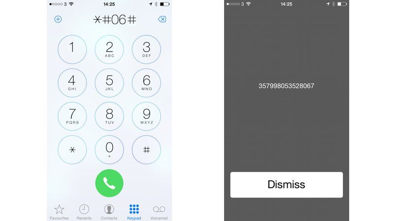Как найти свой iPhone's IMEI number by dialling a code