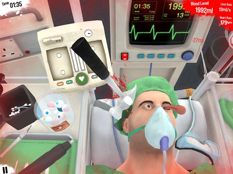 Как выполнить пересадку глаза в Surgeon Simulator для iPad