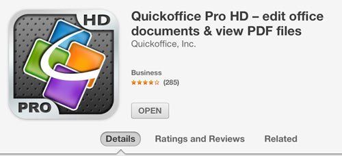 Quickoffice Pro HD в App Store