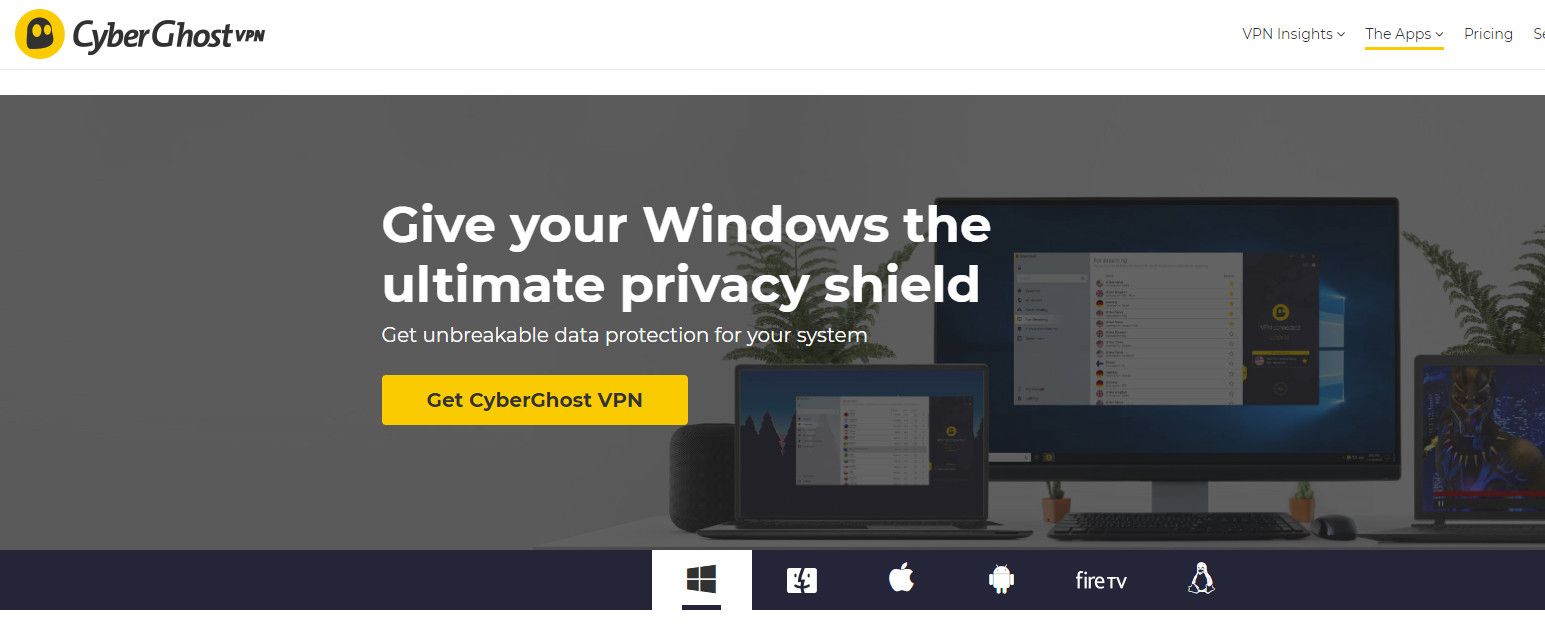 Загрузка CyberGhost для Windows