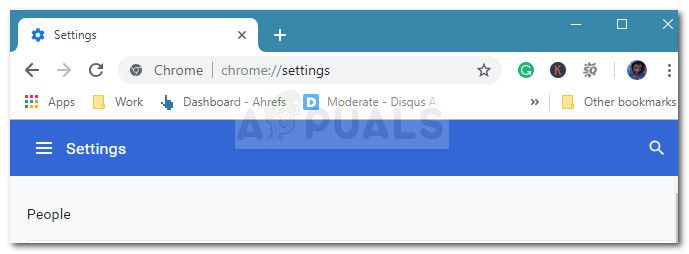 Доступ к Chrome's settings