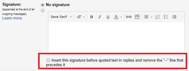 подпись Gmail
