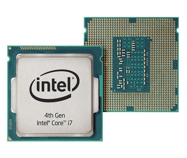 Процессор Intel® Core ™ i7 4-го поколения спереди и сзади