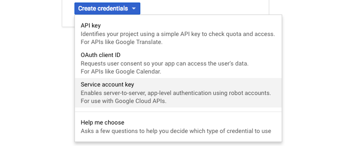 учетная запись службы Google API