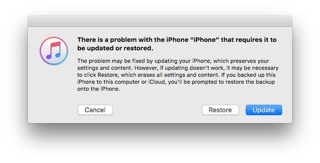 Как обойти забытый пароль на iPhone или iPad: предупреждение в режиме восстановления