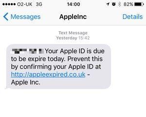 Как избежать мошенничества с Apple ID - SMS