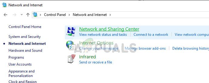 Центр управления сетями и общим доступом - настройки Интернета в Windows 10