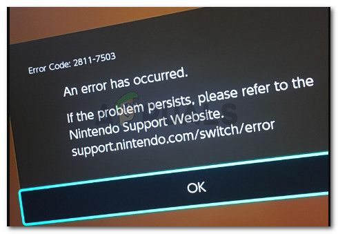 Код ошибки Nintendo Switch 2811 - 7503